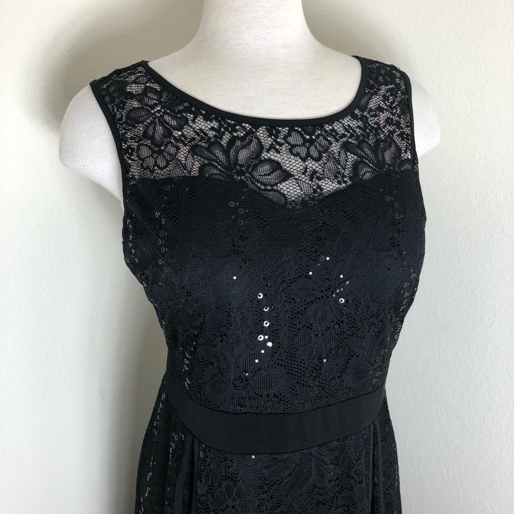 XL Black lace sparkle dress